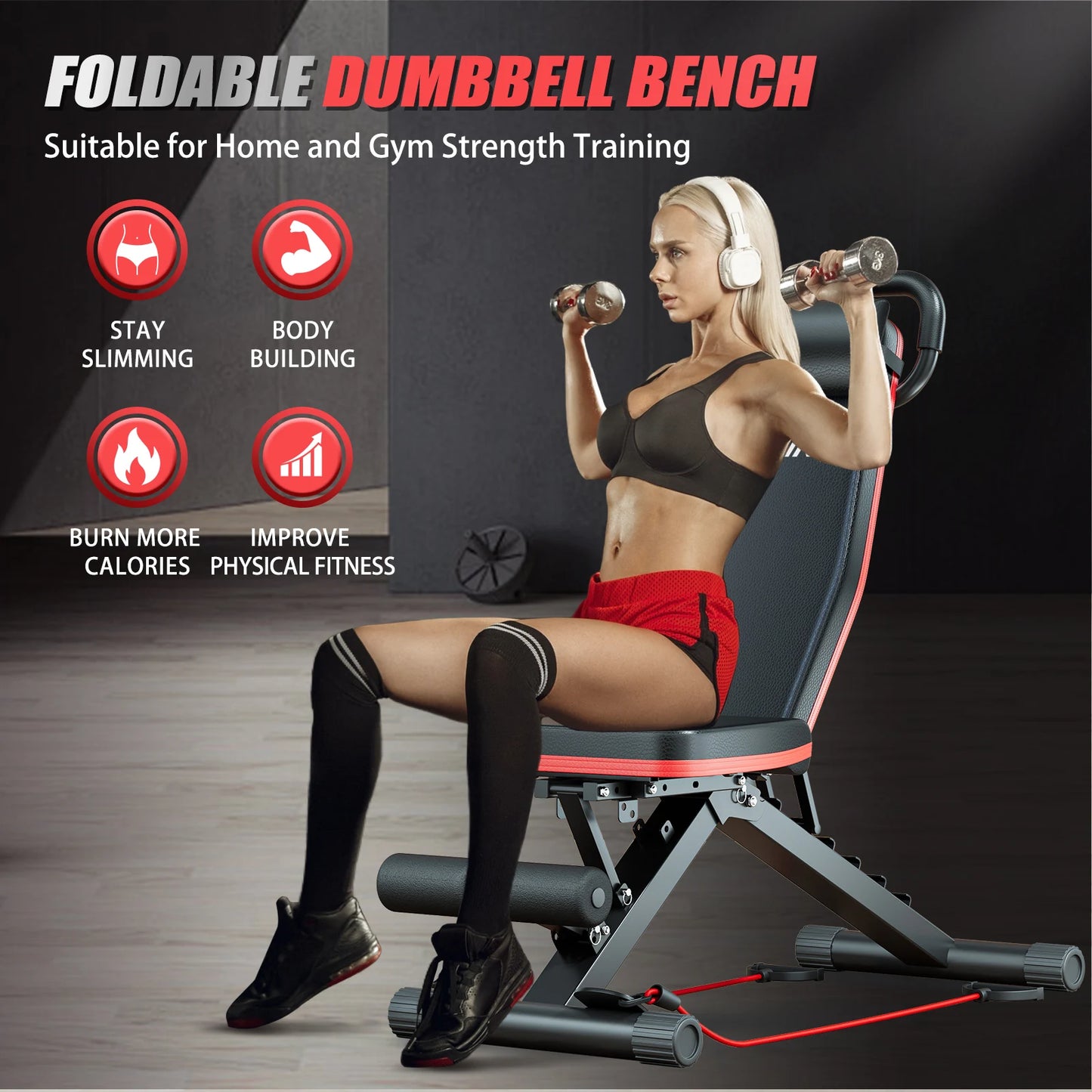 Pre-Assembled Foldable 14-in-1 Dumbbell Bench