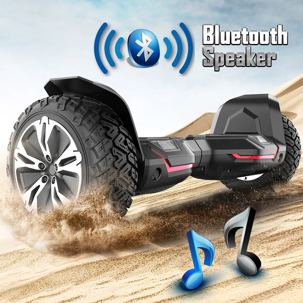 All Terrain Hoverboard With Bluetooth Speakers And LED Lights UL2272