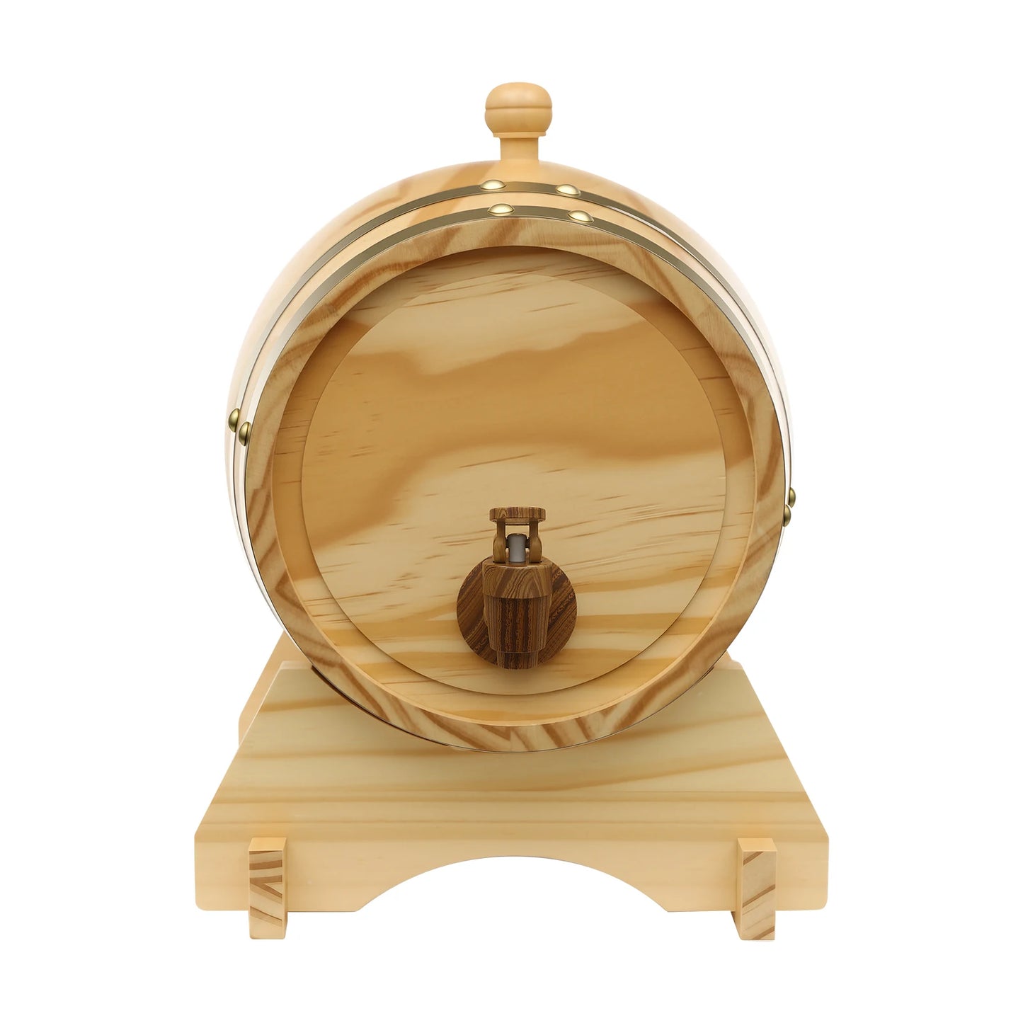 Bymaocar Wood Barrel Dispenser With Faucet For Home Bar Decor