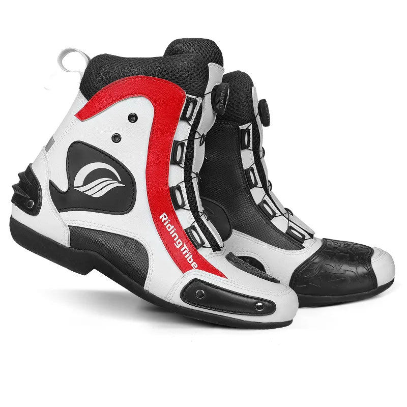 Leather Motorcycle Boots Unisex Professional Riding Footwear