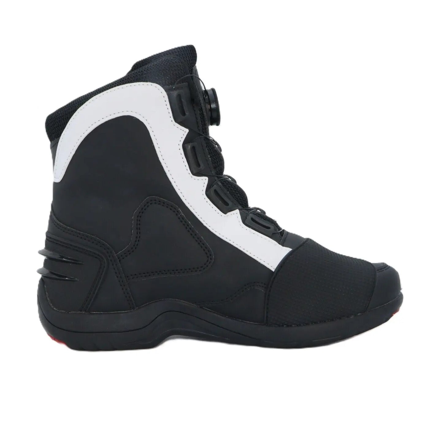 Leather High Top Protective Boots For Men Motorcycle Riding Breathable