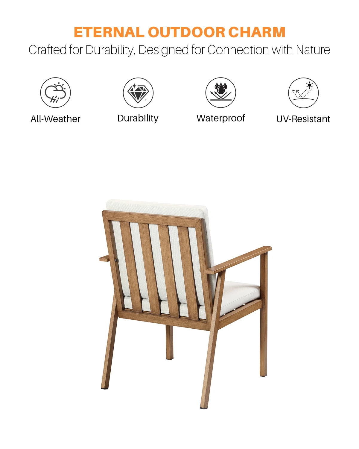 SeeHill 9 Piece Outdoor Aluminum Patio Dining Set With Umbrella Hole