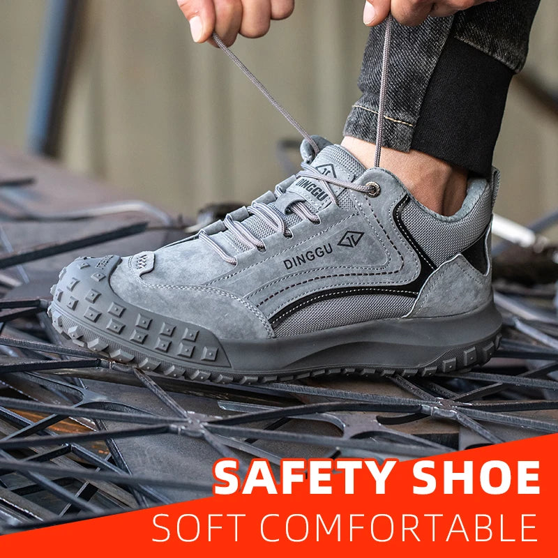 Men's Steel Toe Anti-Puncture Breathable Industrial Construction Shoes