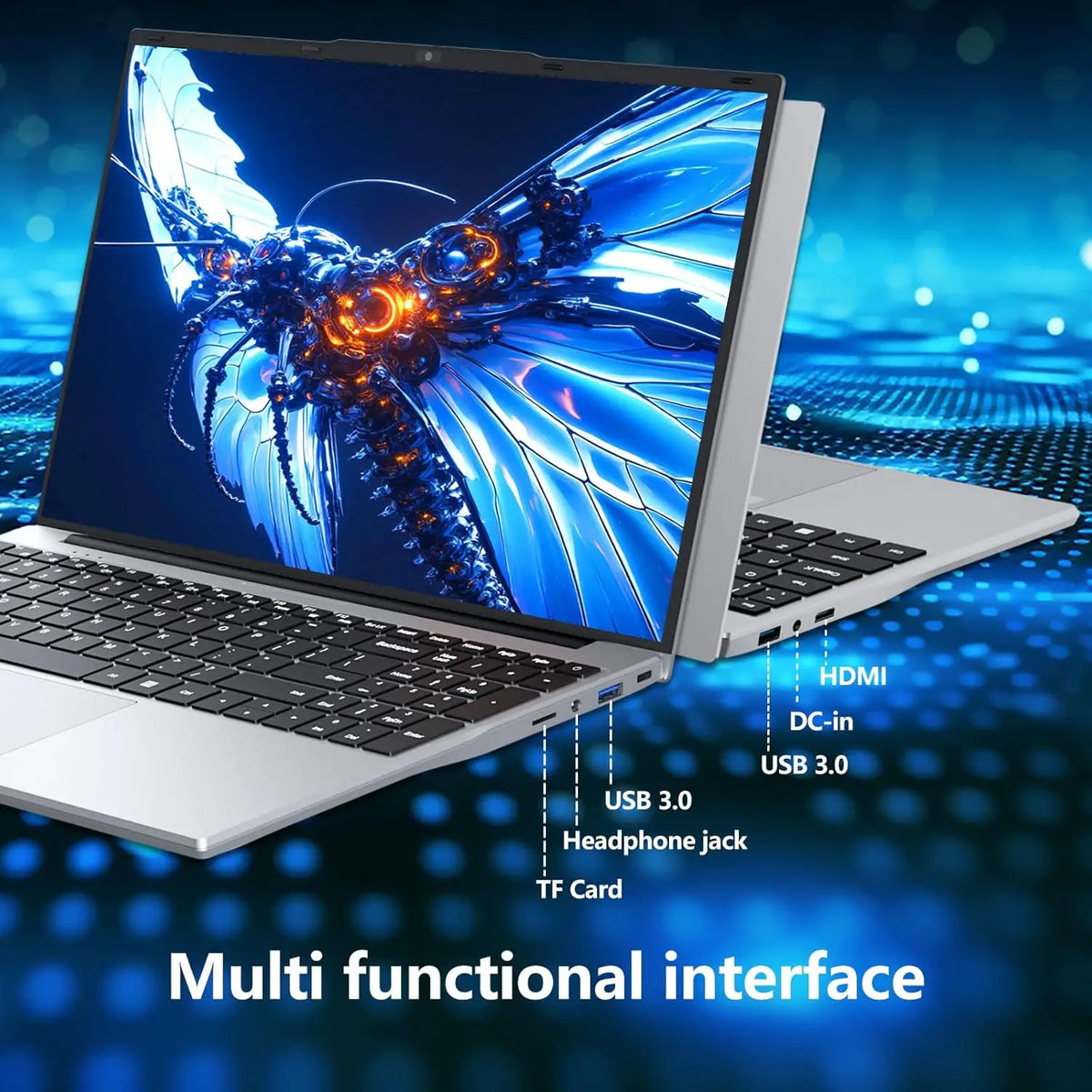 Xiaman 15.6" Intel Notebook PC Ultra Slim Laptop Intel Core i3-6100U 16GB RAM 1TB 2TB SSD Office Study Computer PC Windows 11