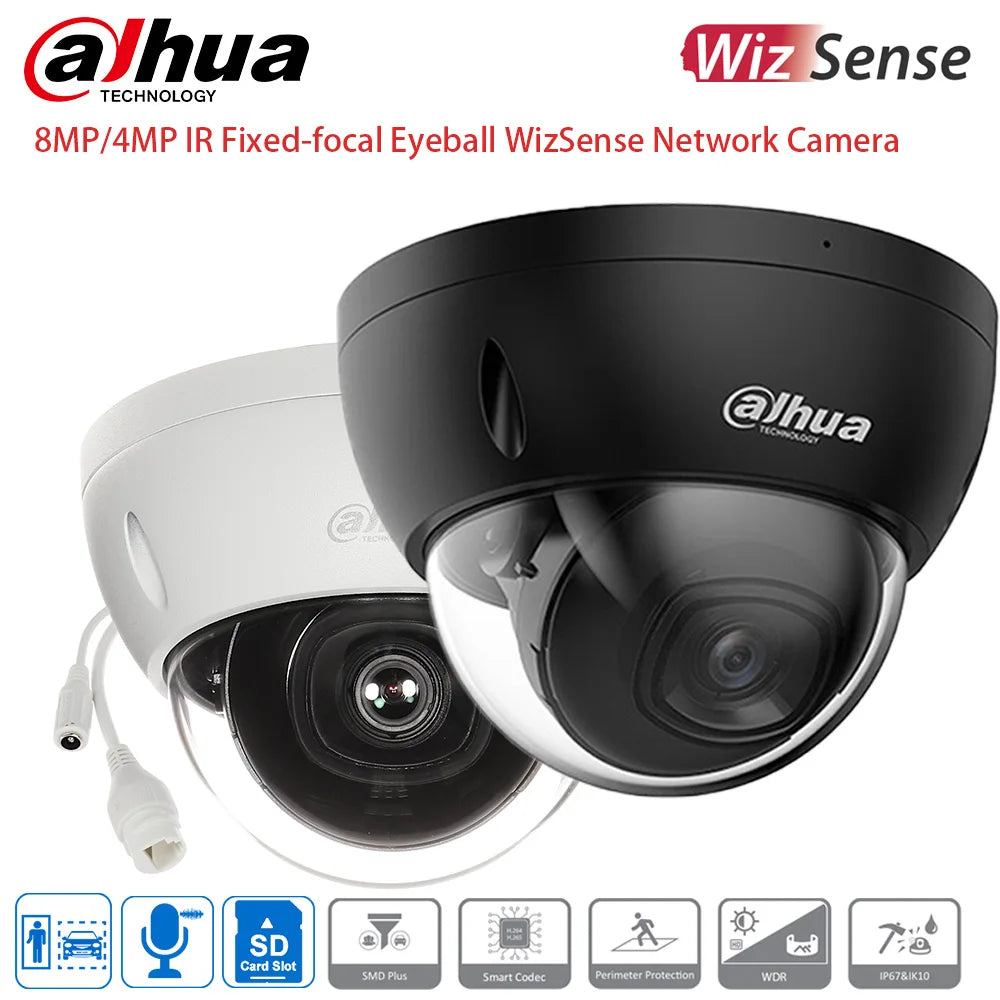 Dahua Dome IR Camera 8MP WizSense Perimeter Protection IP67 IK10