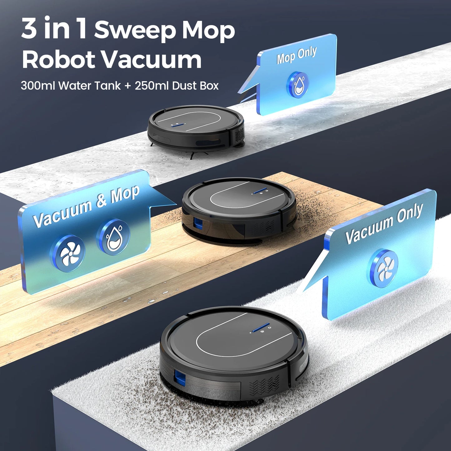INSE 3in1 Robot Vacuum Cleaner With Auto Return Charging Alexa