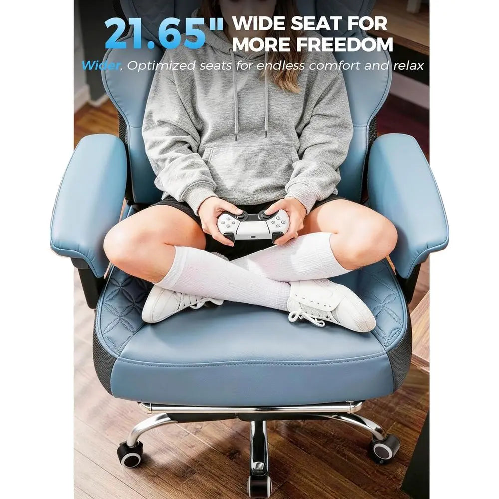 Ergonomic Gaming Chair With High Back Support Lumbar Relief Adjustable Armrests