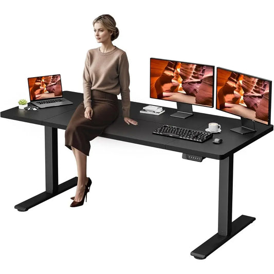 Dual Motor Electric Standing Desk With Adjustable Height Memory Presets