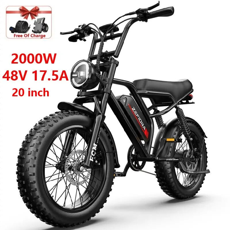 ZEFIORA UL2849 Certified Electric Bicycle V12 Brushless Motor