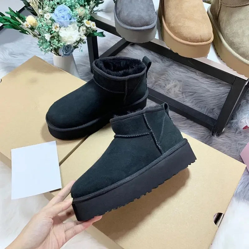 Tasman Winter Fur Snow Boots Women Ankle Boots Designer