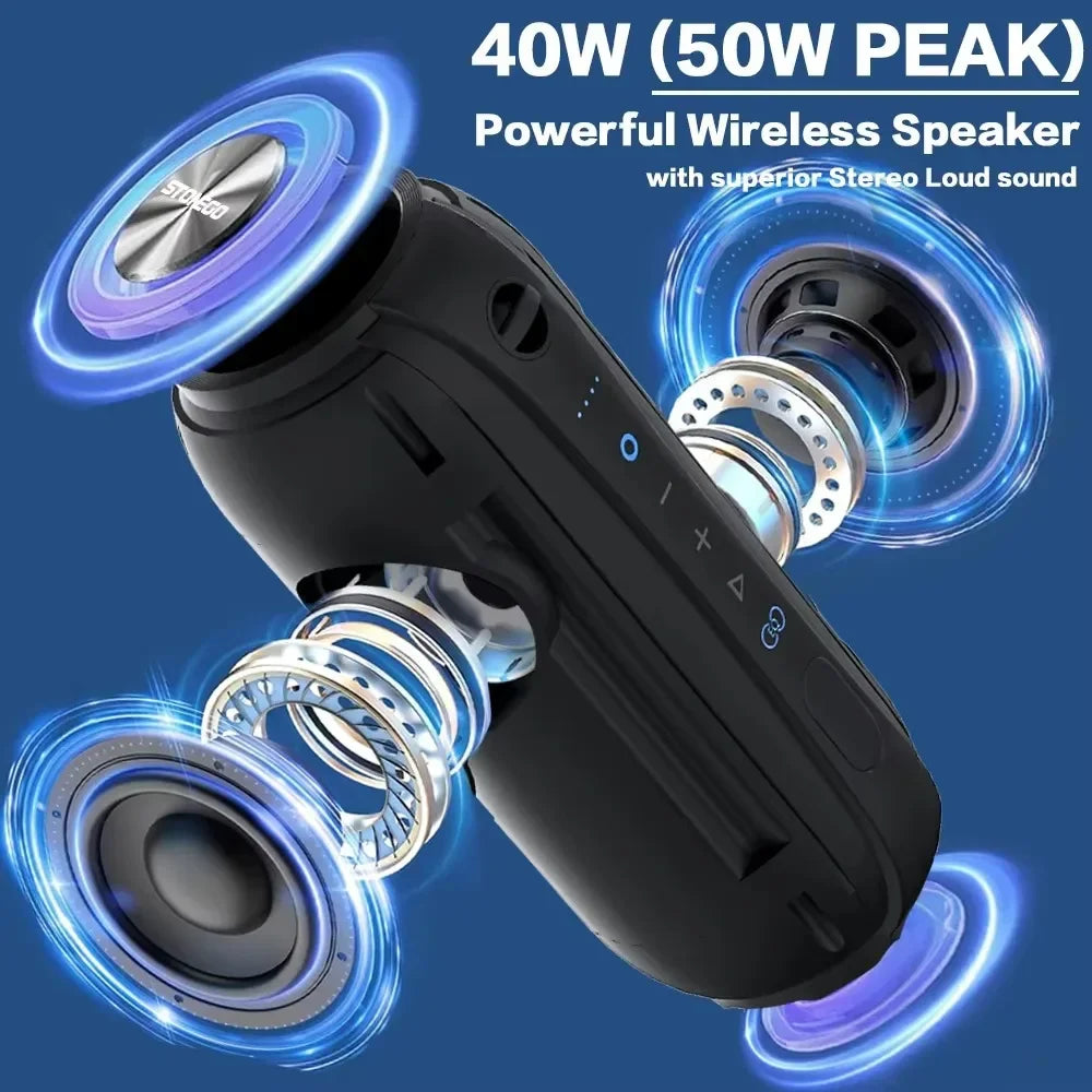 Cyberpunk Wireless Bluetooth Speakers TWS True Wireless Stereo RGB LED for Home Outdoor Party PC Gaming Desk Decor Portable Audio System with Rich Bass Clear Sound Multi Device Compatibility USB TF Card Playback