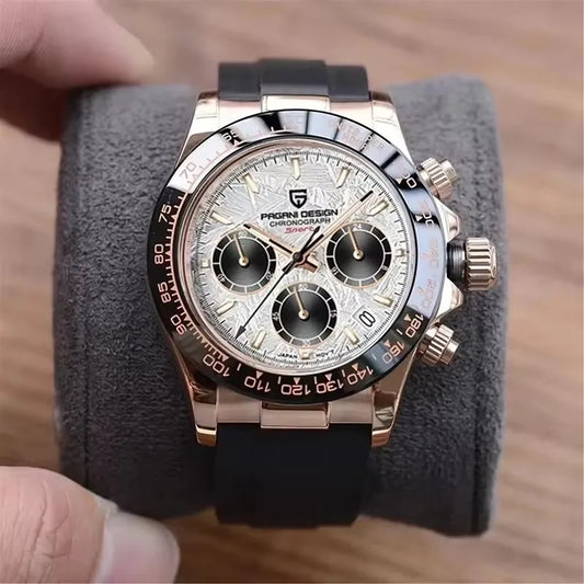 40mm New V2 PAGANI DESIGN Classic fashion Men Quartz Watches Sapphire Retro Chronograph Stainless Steel Waterproof Watch for Men