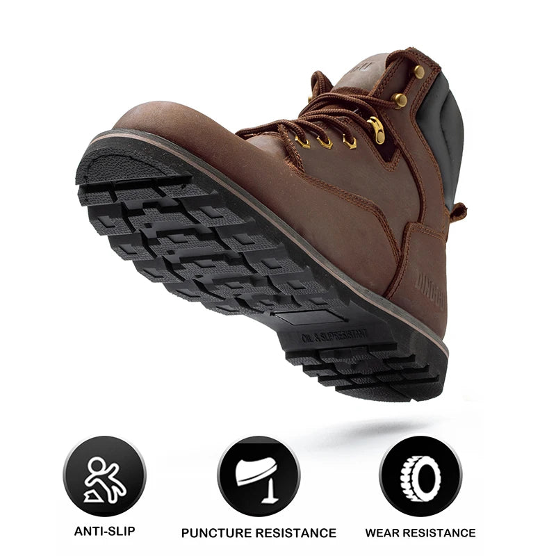 Lightweight Breathable Industrial Construction Protective Sneakers For Men