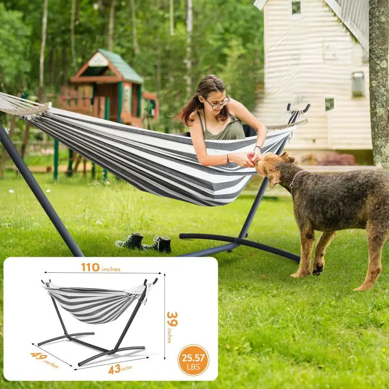 Gyroor Adjustable Stand Hammock With Storage Bag 600 Pound Capacity
