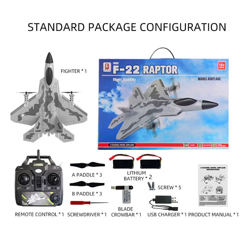 JIKEFUN SGF22 RC Airplane 3D Stunt Plane Glider Toy