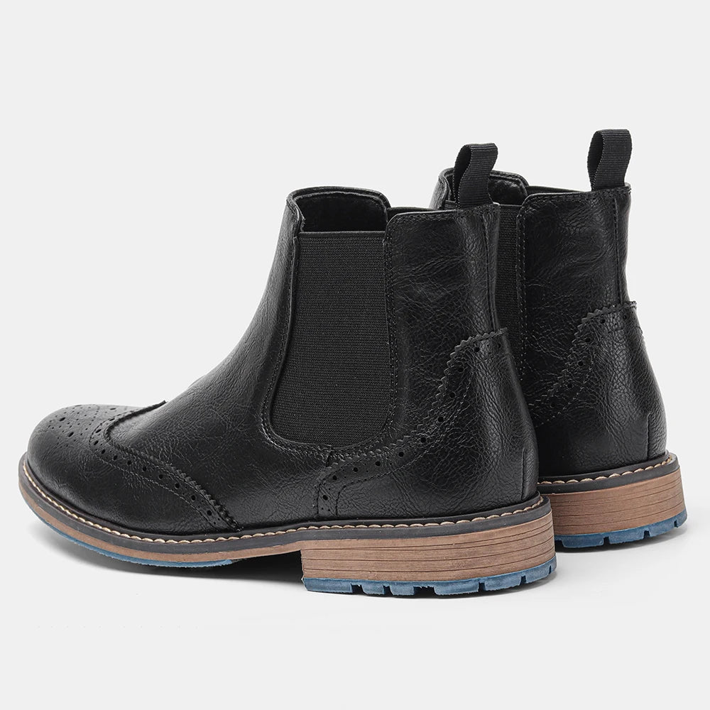 Hecrafted Chelsea Boots For Men Classic Leather Ankle Fit