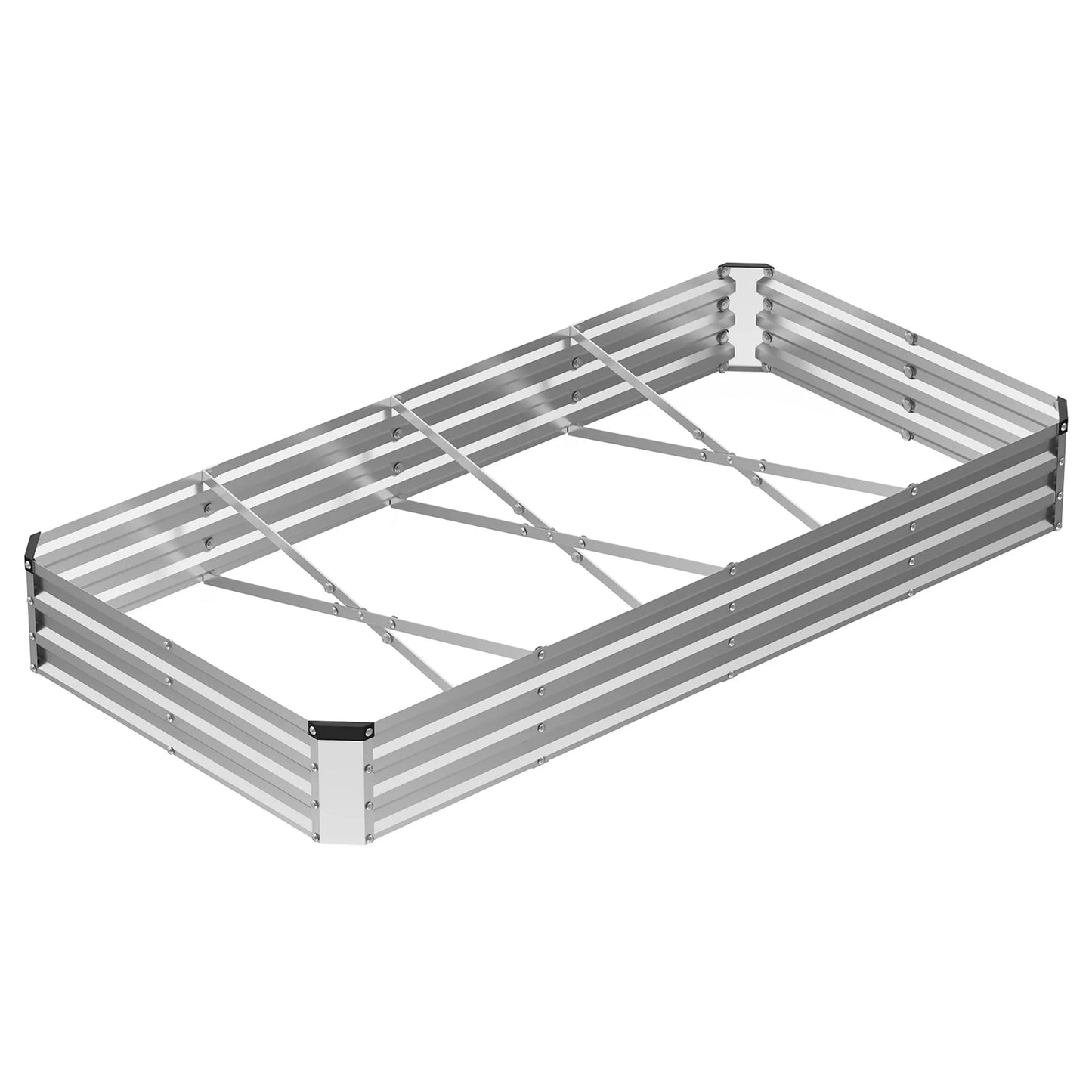 JHK Rectangular Outdoor Metal Garden Bed Planter Box For Vegetables