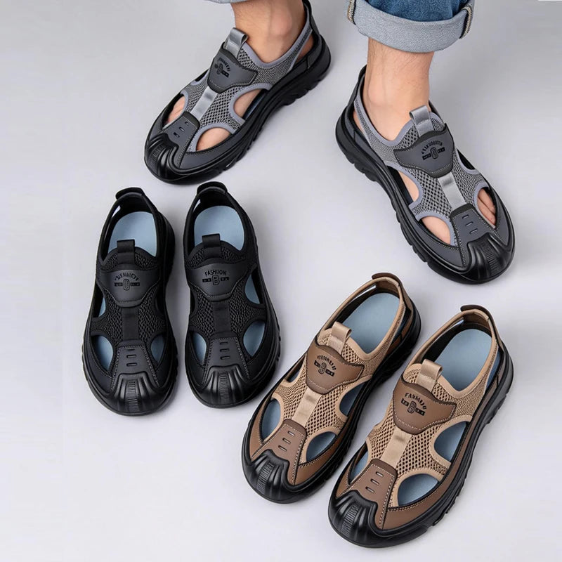 Men's Breathable Mesh Sandals Outdoor Lightweight Beach Shoes