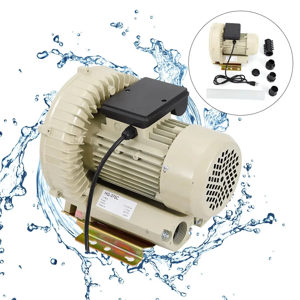 Industrial Pond Air Pump Blower 110V Oxygen Aerator 370W