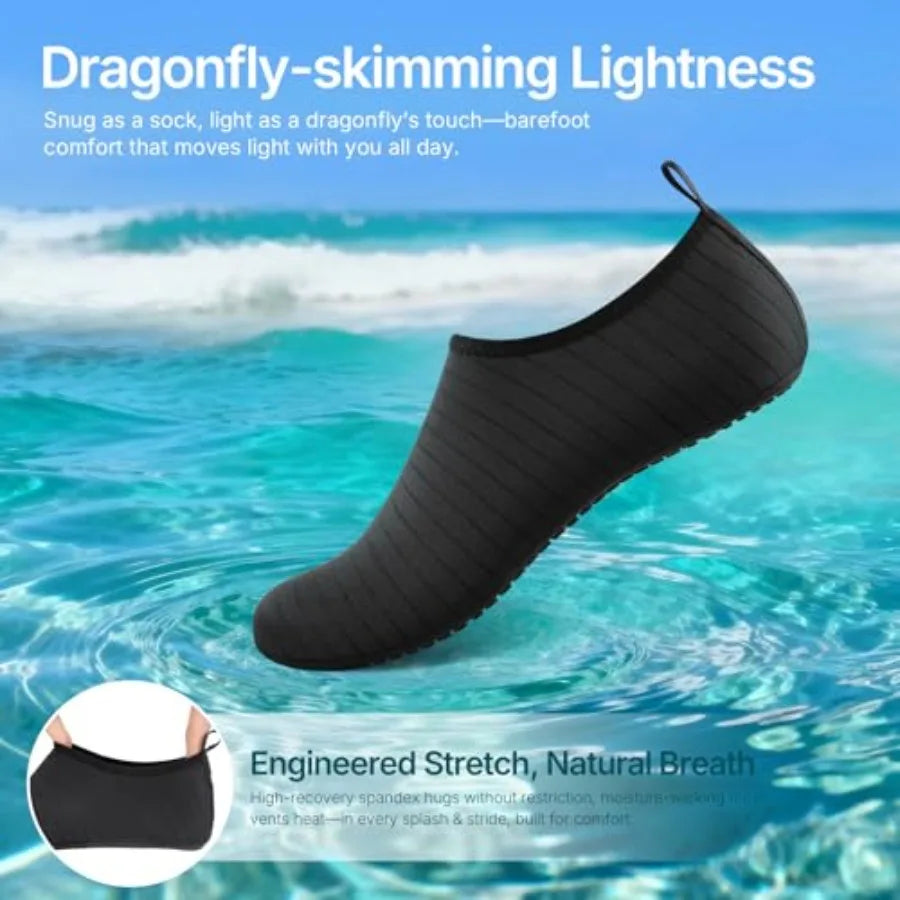 Tanamo Water Shoes for Women Men for Swim Pool Beach Camping Cruise Vacation Quick-Dry Aqua Socks Barefoot Yoga Travel Accessor