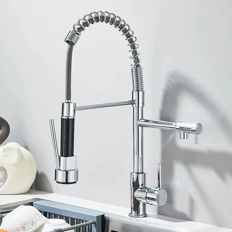 Myqualife Pull Down Kitchen Sink Faucet With Single Handle