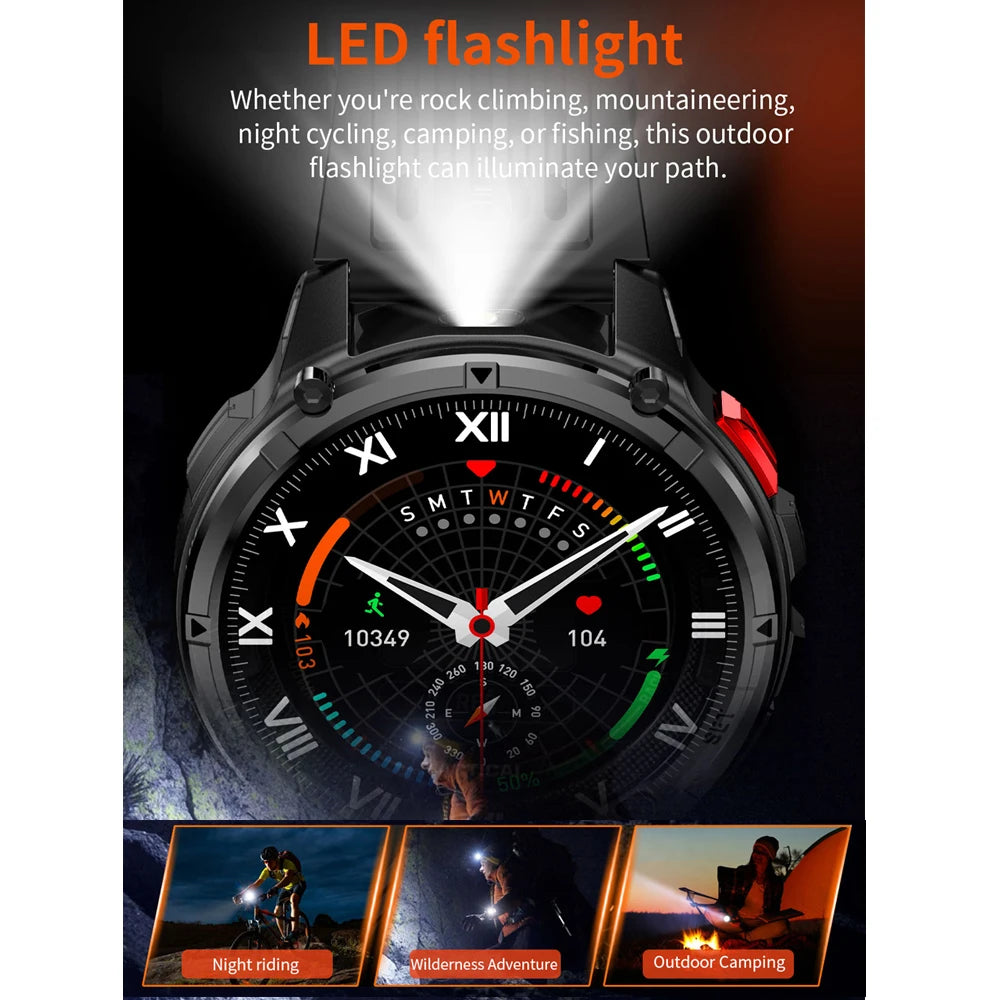 T Rex3 Pro Smartwatch GPS 5ATM Waterproof Outdoor Compass Tracker