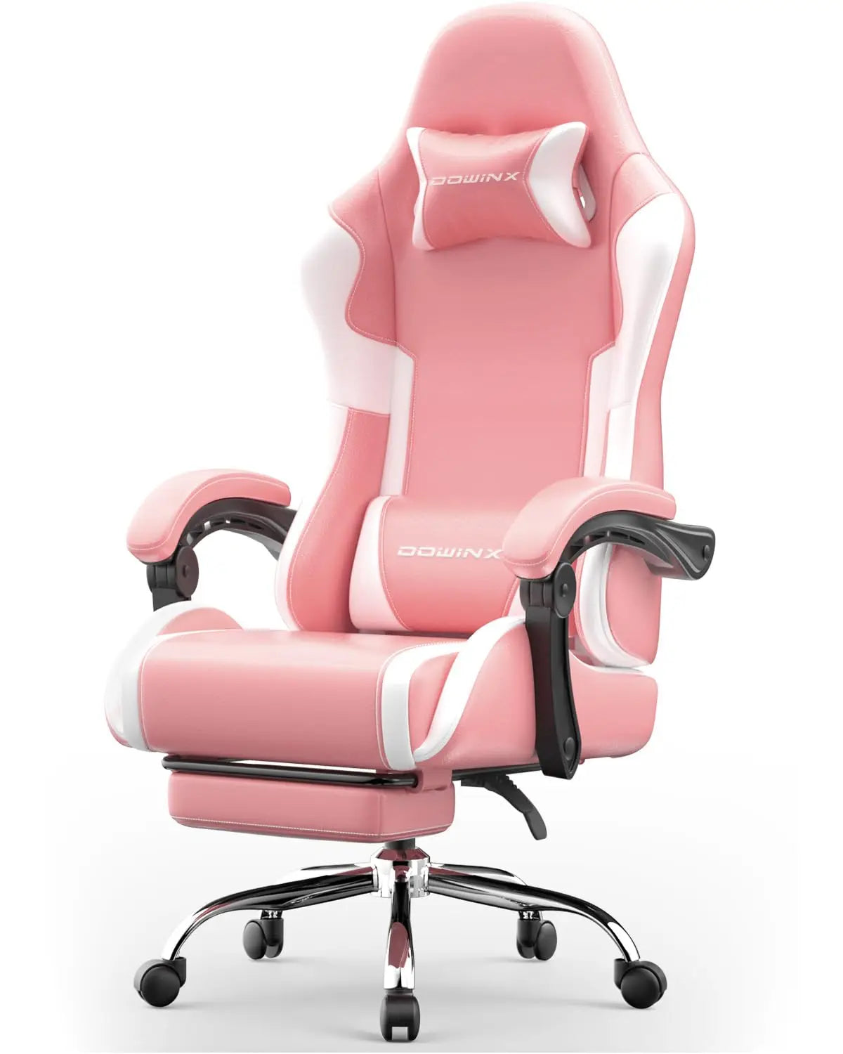 Ergonomic Gaming Chair With Footrest Massage Lumbar Support Adjustable