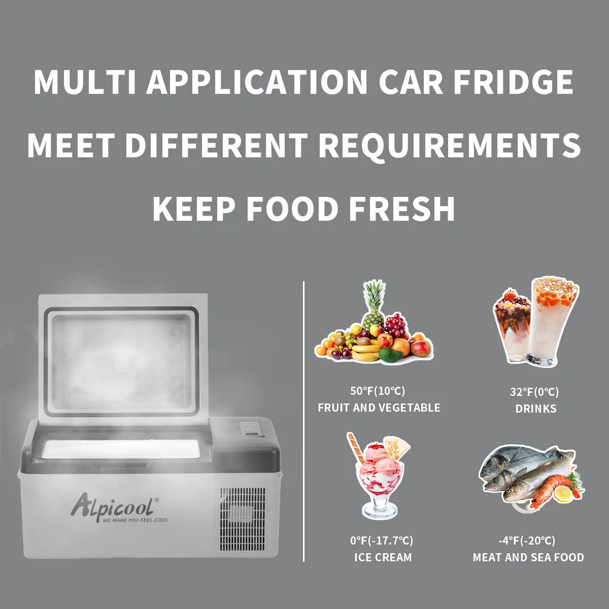 Alpicool 20 Liter Portable Compressor Fridge Freezer
