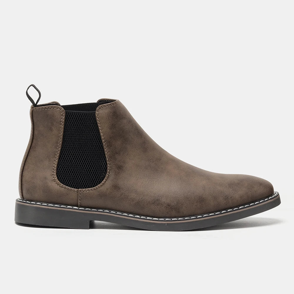 Hecrafted Chelsea Boots for Men Leather Casual Retro Ankle Boots