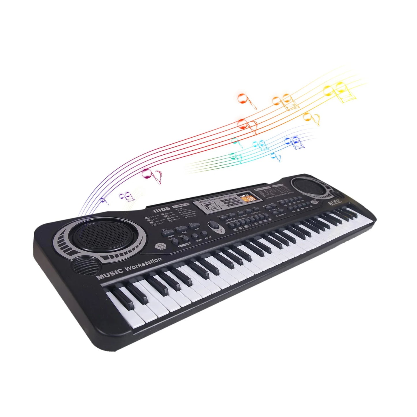 61 Keys Black Digital Music Electronic Keyboard Electric Piano Kids Musical Instrument Musical Instrument Electronic Keyboard