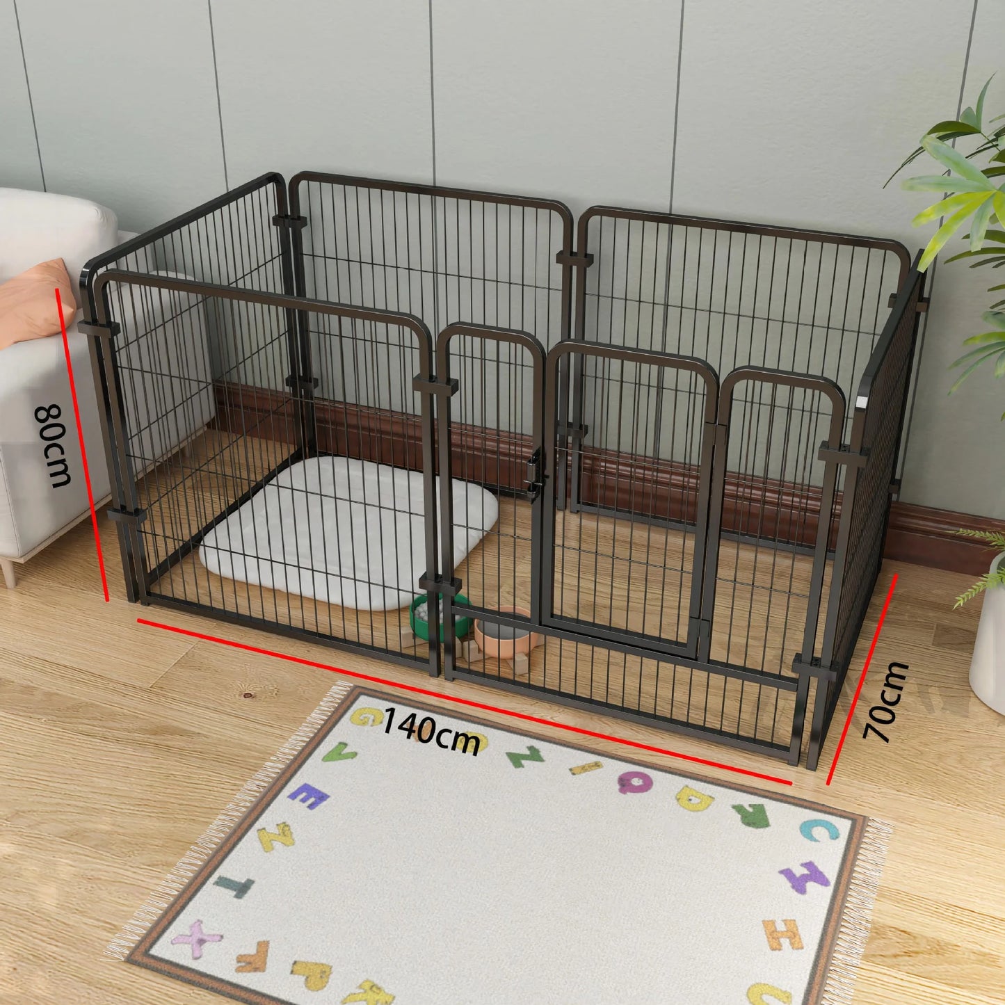 Foldable Dog Fence Playpen For Pets Four To Six Panels