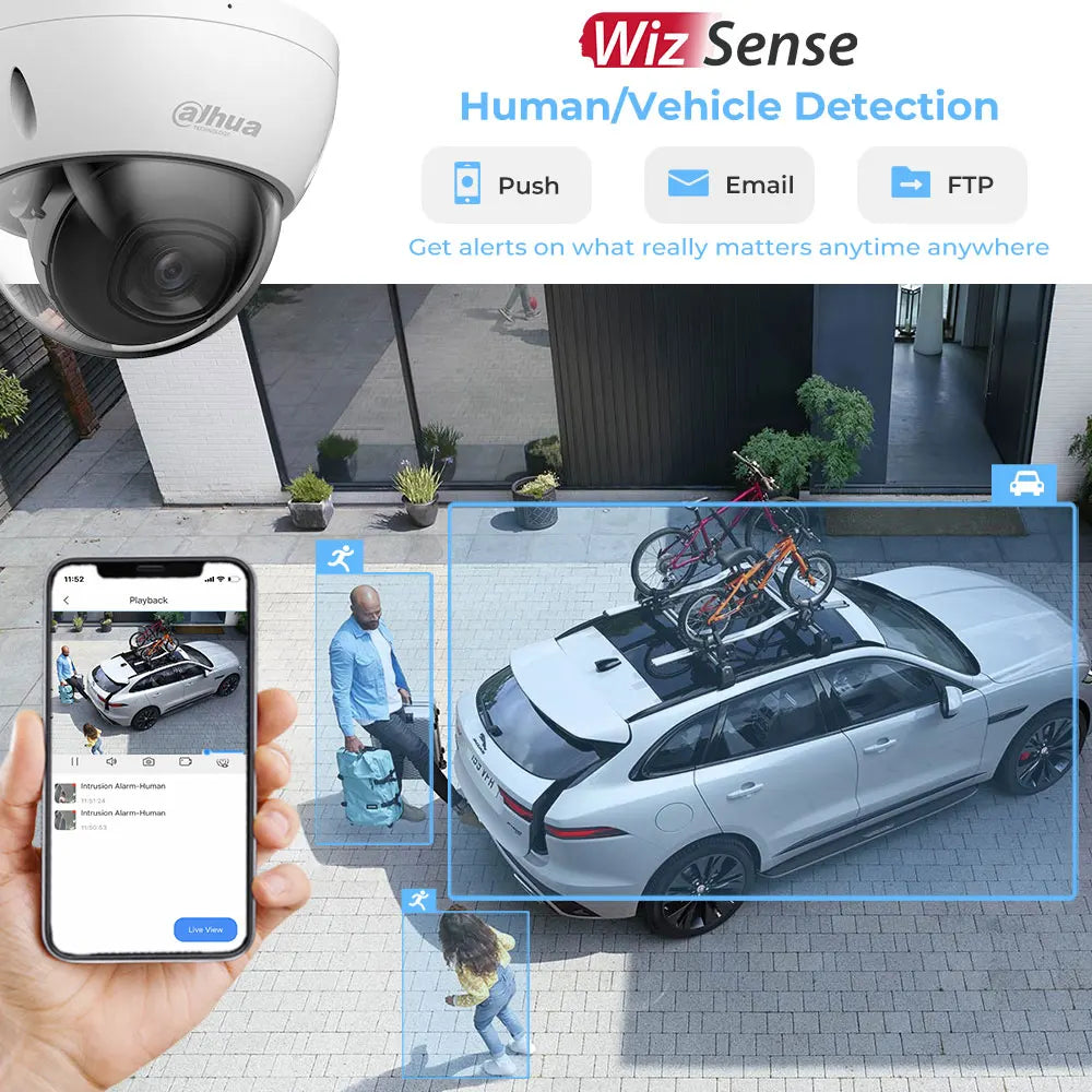 Dahua Dome IR Camera 8MP WizSense Perimeter Protection IP67 IK10
