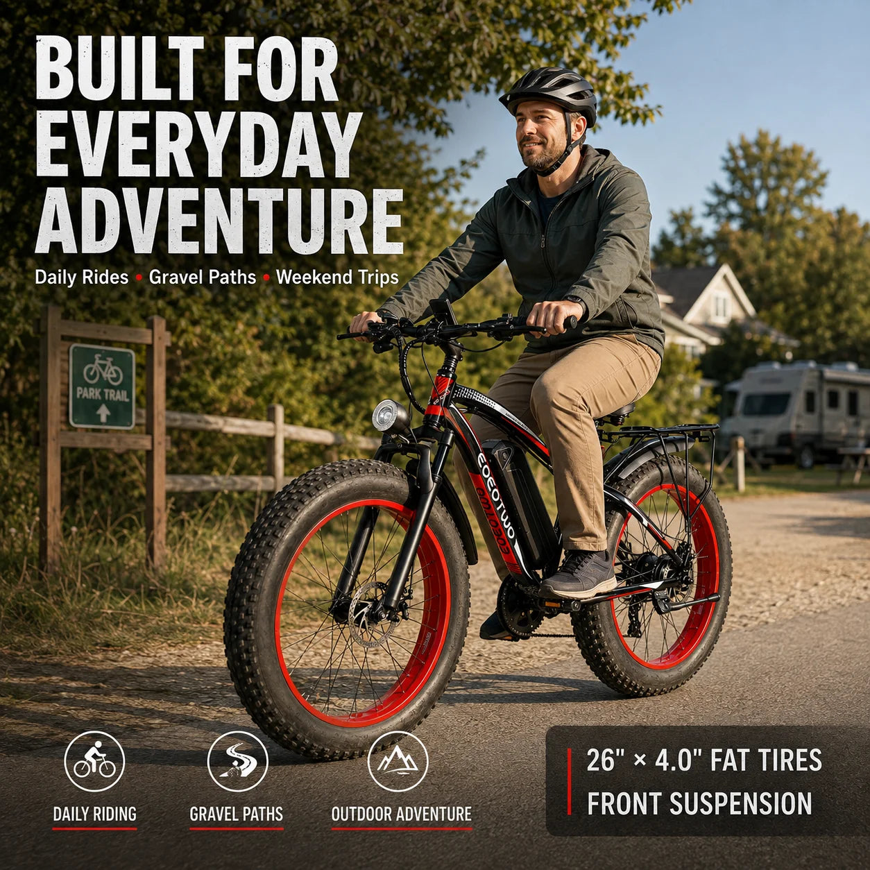 Eoetwo Heavy Duty Ebike 400 Lbs Capacity 65Nm Torque