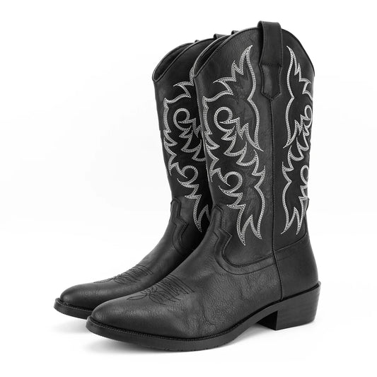 Men's Embroidered Desert Western Cowboy Boots For Everyday Wear