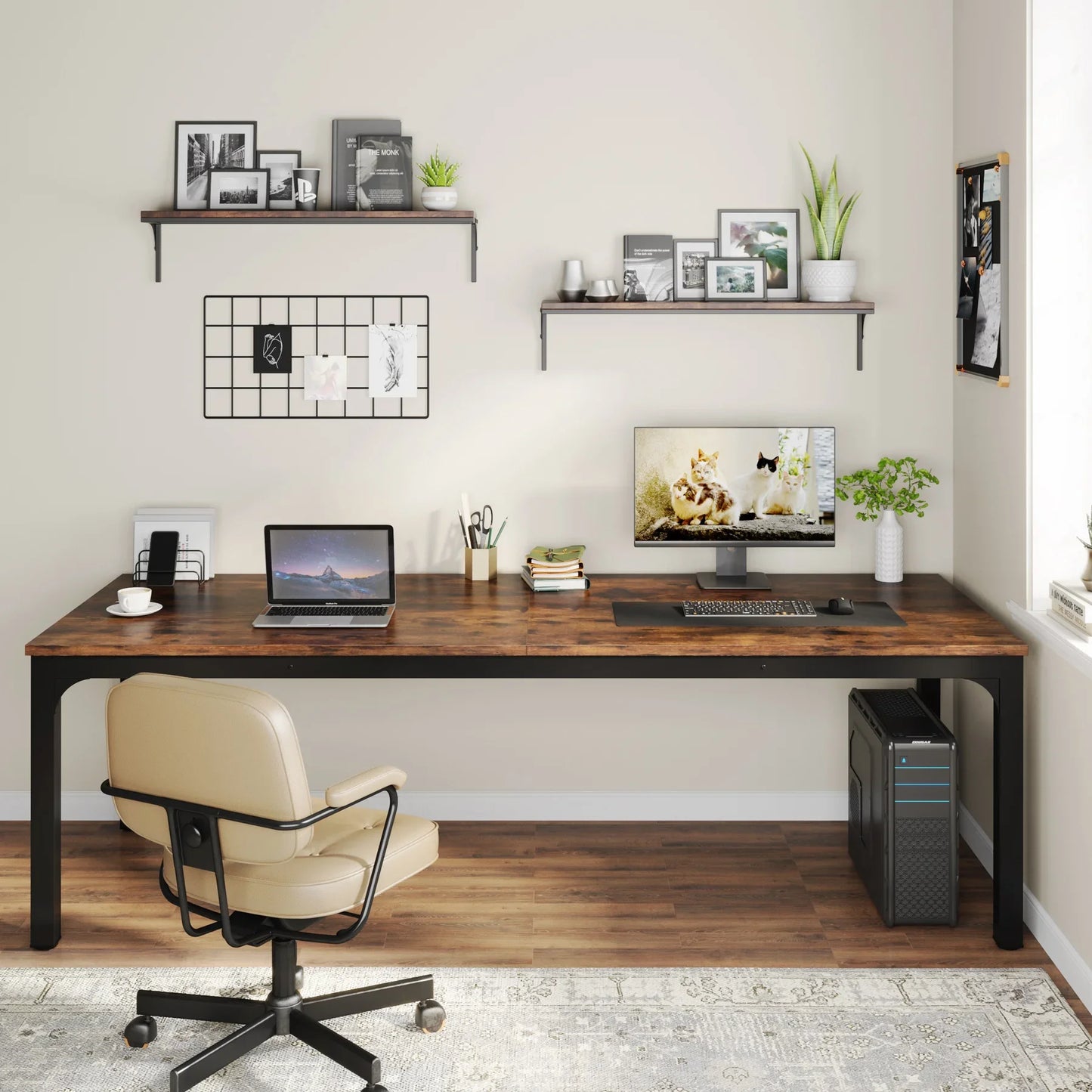 Tribesigns 79 Extra Long Double Computer Desk For Home Office