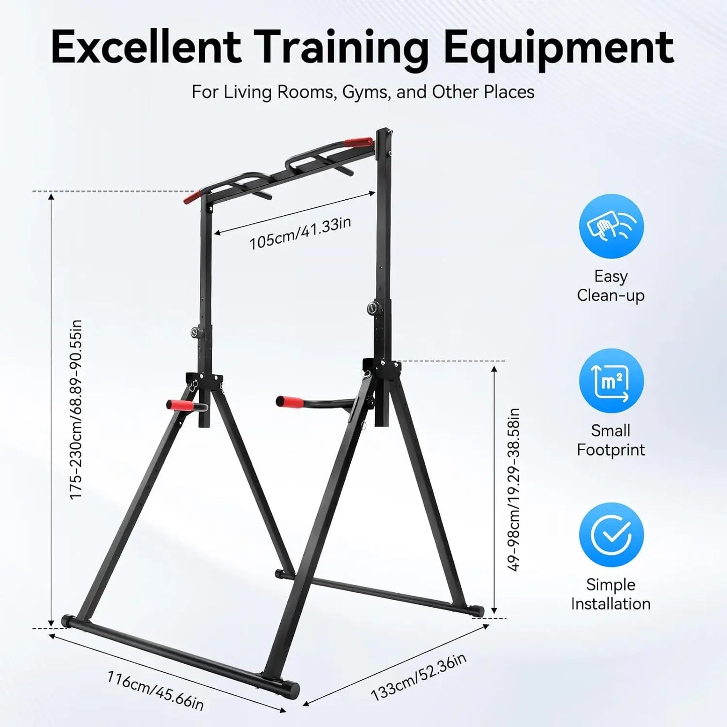 No Brand Height Adjustable Free Standing Power Tower Home Gym
