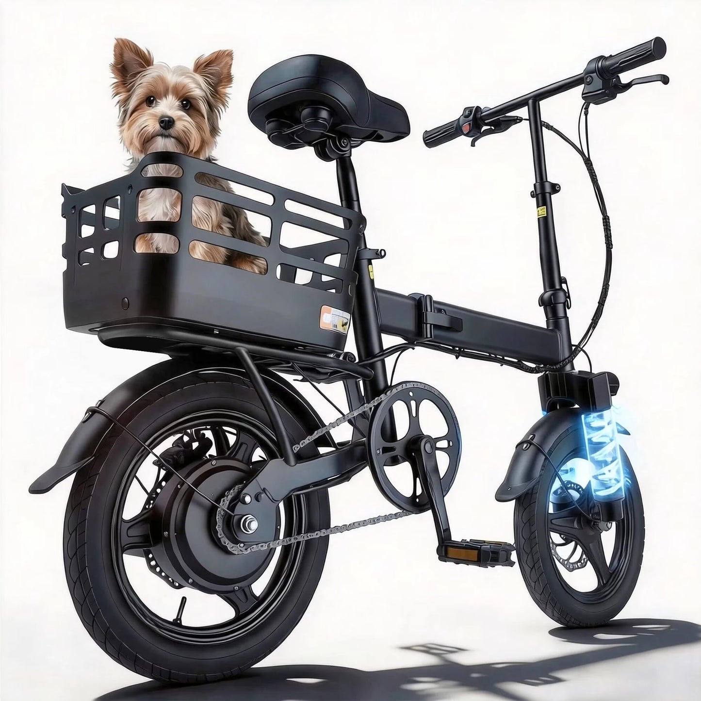 Foldable Electric Bike With 500W Peak Motor 432Wh Battery And Rear Basket