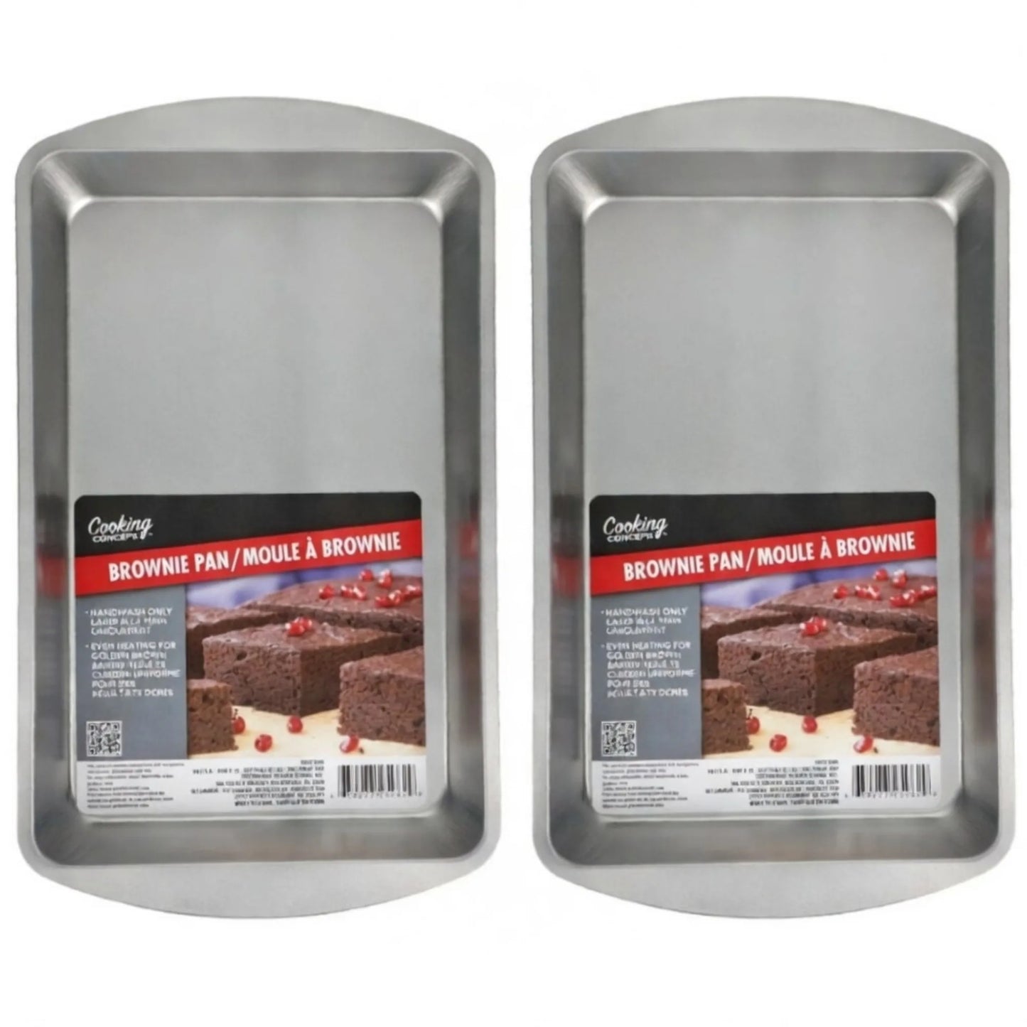 Nonstick Oblong Brownie Pan Set With Even Heat Distribution