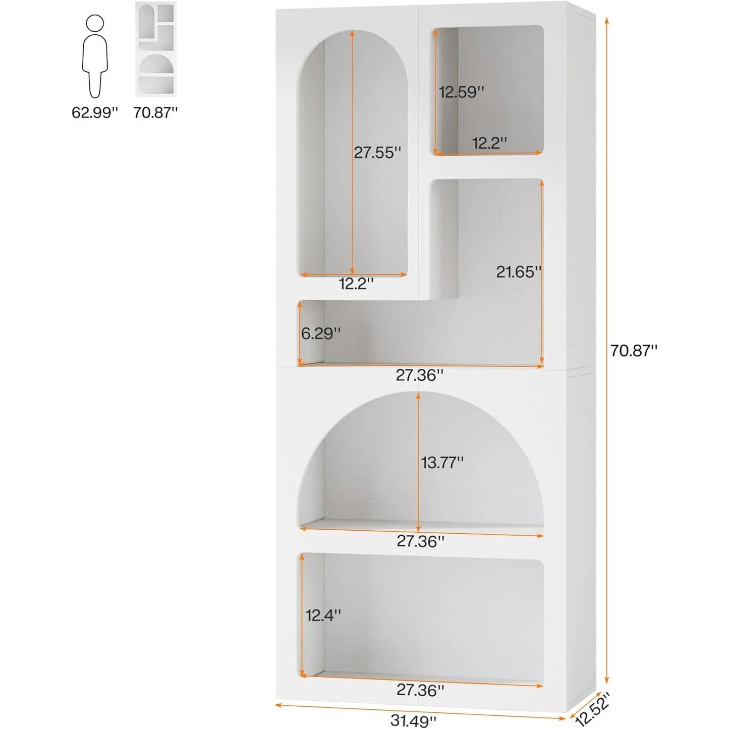 Little Tree Geometric Bookshelf Arched Free Standing