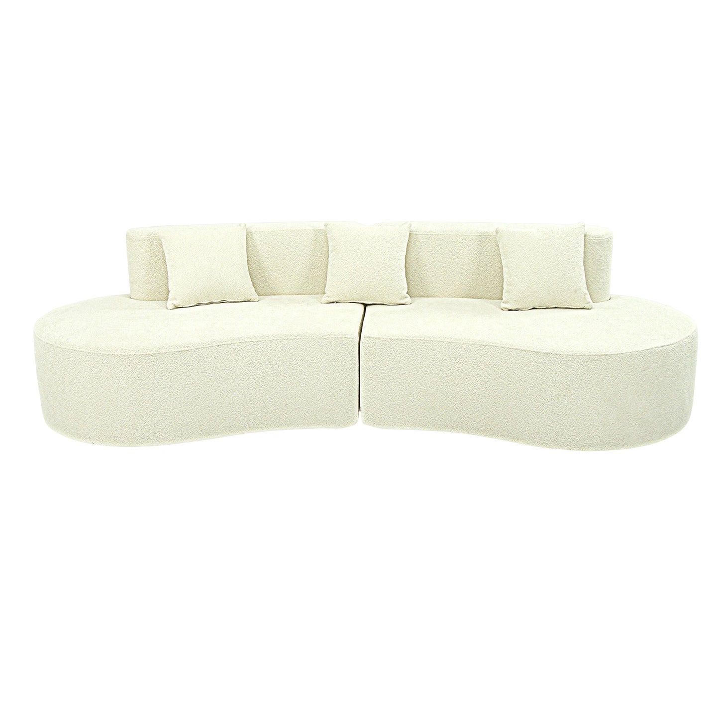 Curved 4 Seat Modular Sofa Half Moon For Living Room