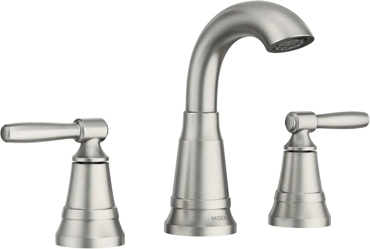 Spot-Resistant Nickel Widespread Bathroom Faucet With Drain