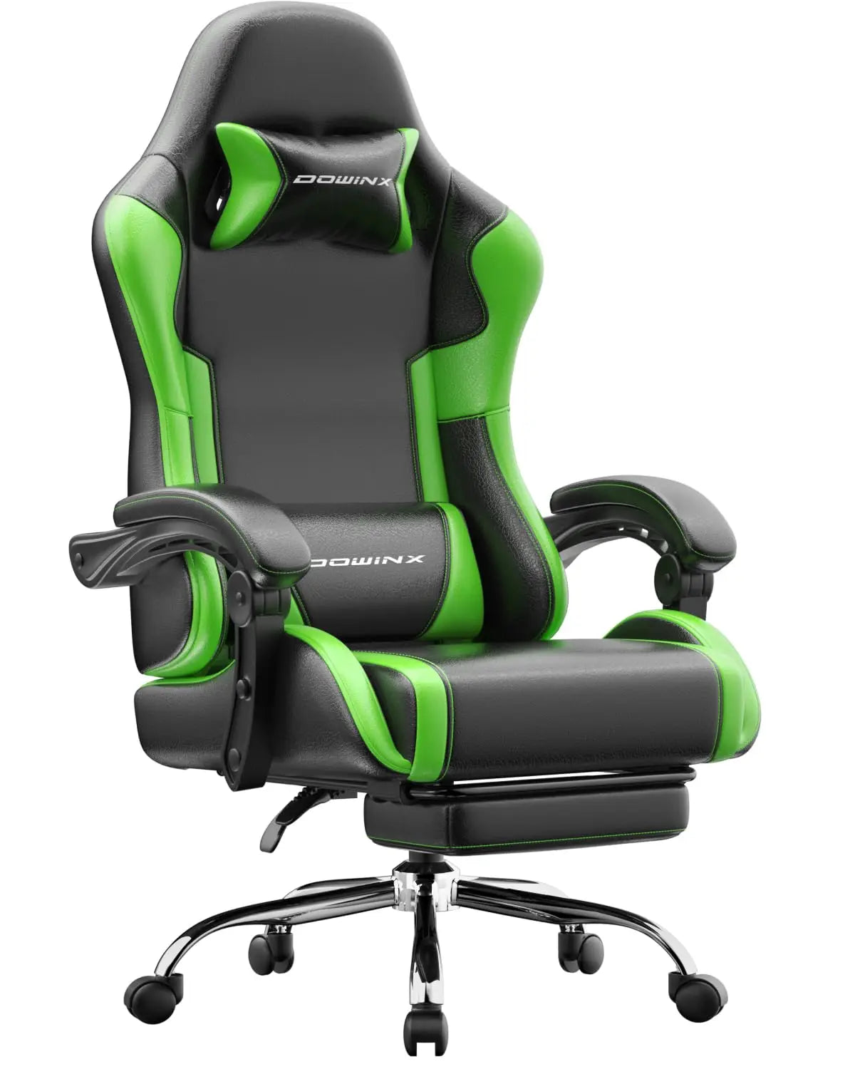 Ergonomic Gaming Chair With Footrest Massage Lumbar Support Adjustable