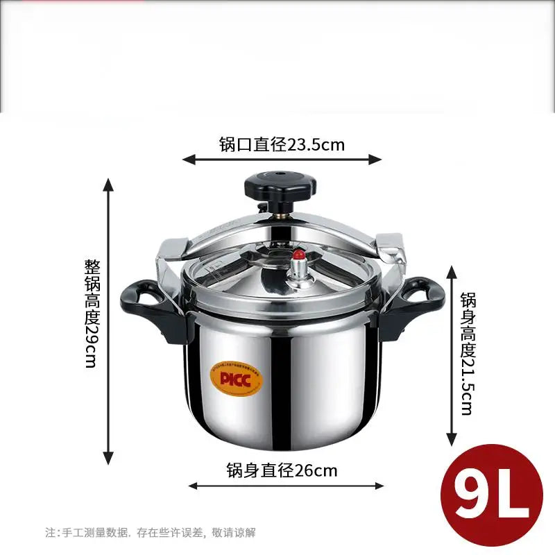 Stainless Steel Pressure Cooker With Steamer And Safety Lock