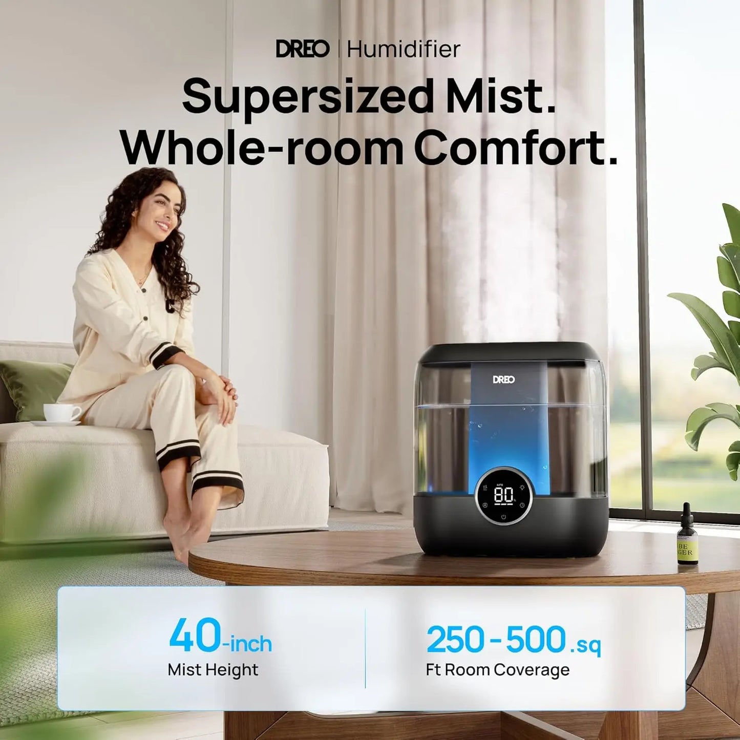Smart Humidifier For Bedroom And Large Room Quiet Ultrasonic Night Light