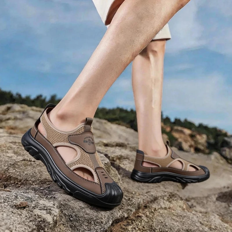 Men's Breathable Mesh Sandals Outdoor Lightweight Beach Shoes