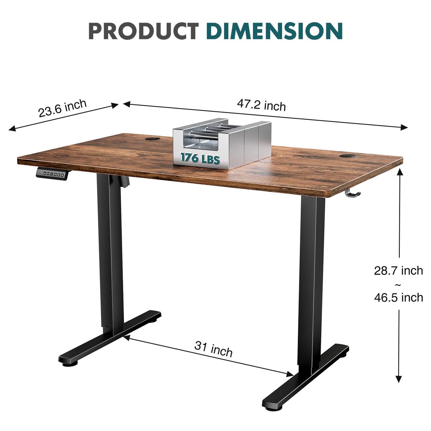 JHK Ergonomic Electric Standing Desk Height Adjustable Office Table