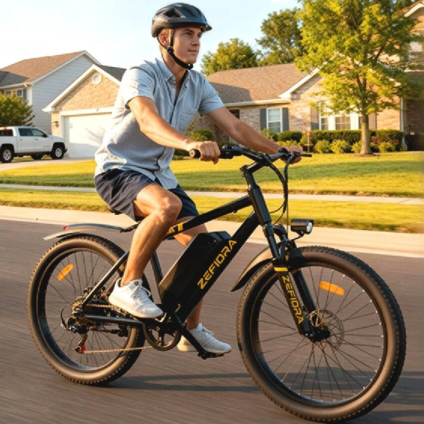 ZEFIORA 1000W Thick Tire Electric Bike Aluminum Alloy