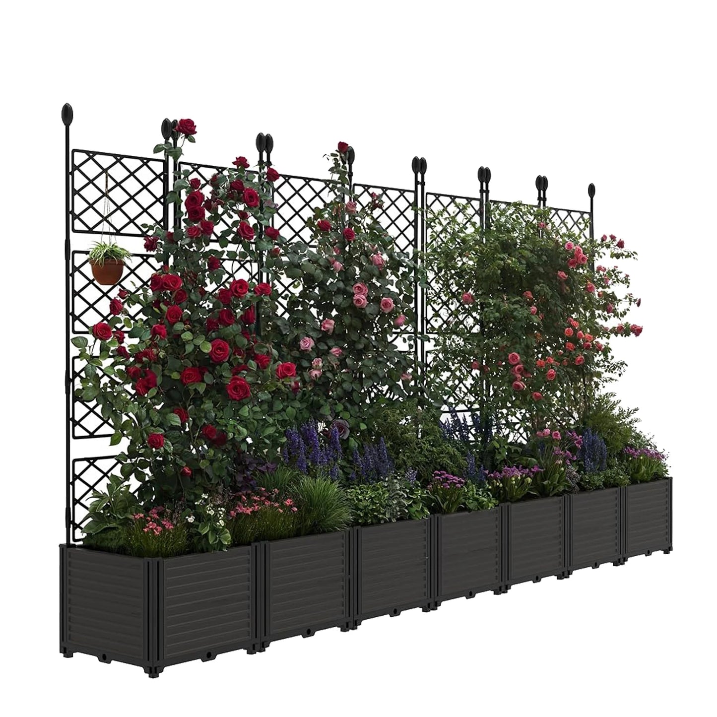 Vertical Raised Garden Bed Trellis Planter Box For Outdoor Plants