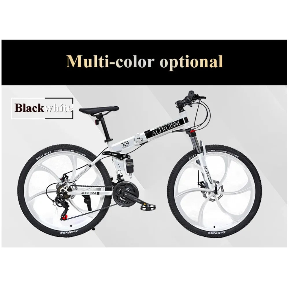 AEHOME Dual Suspension Mountain Bike 21 Speed With Disc Brakes