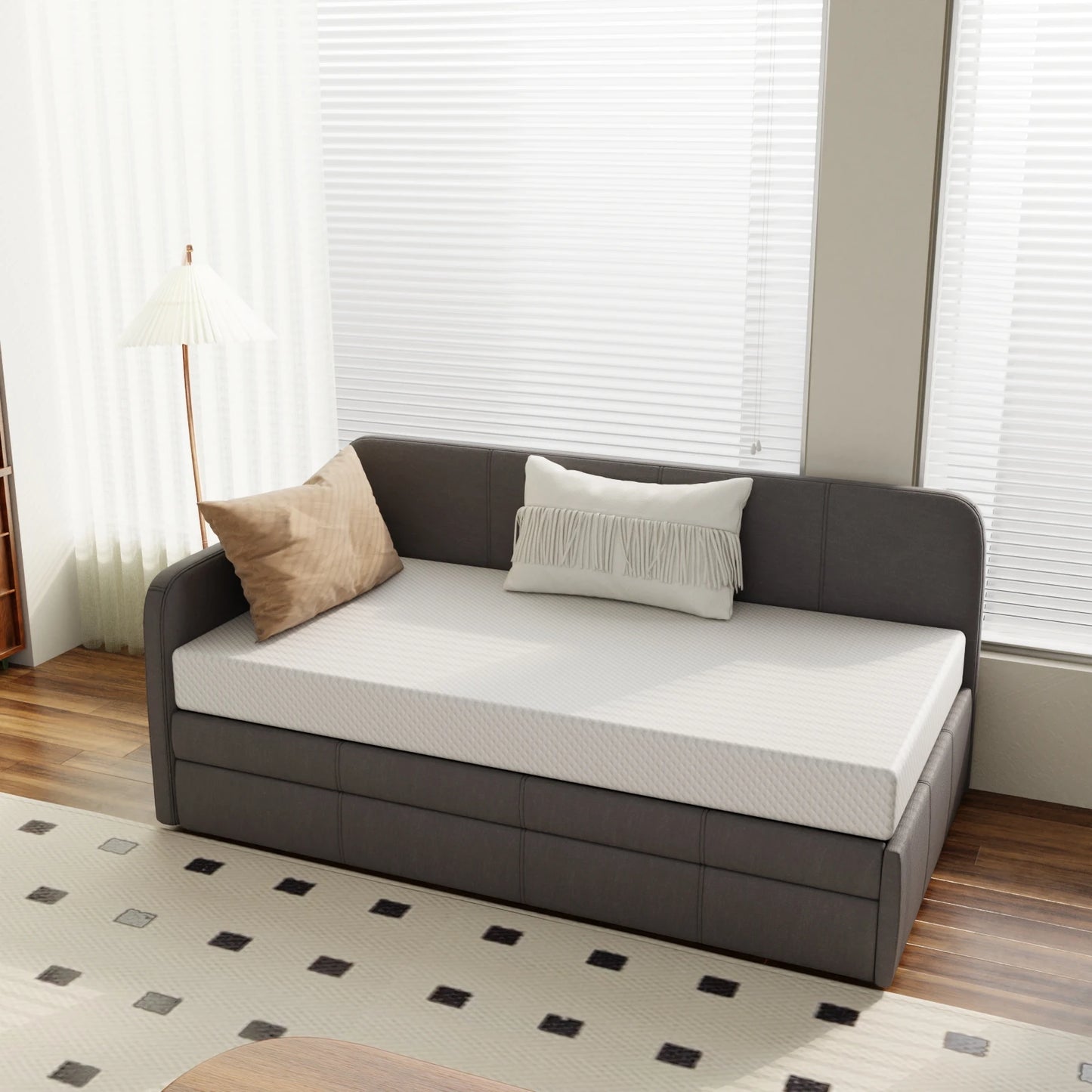 Twin Mattress 5 Inch Medium Firm Cooling Gel Memory Foam Mattress Fiberglass-Free Certified Safe for Support And Pressure Relief